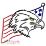 Patriotic Bald Eagles Embroidery Design Bundle-6