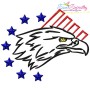 Patriotic Bald Eagles Embroidery Design Bundle-7
