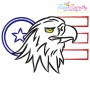 Patriotic Bald Eagles Embroidery Design Bundle-9