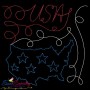 USA Map Patriotic Colorwork Block Embroidery Design Pattern-1