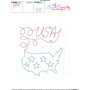 USA Map Patriotic Colorwork Block Embroidery Design Pattern-3