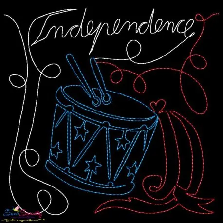 Independence Patriotic Colorwork Block Embroidery Design Pattern