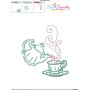 Color Satin Stitches Tea Time-8 Embroidery Design Pattern-3