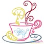 Color Satin Stitches Tea Time Embroidery Design Bundle-3
