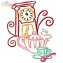 Color Satin Stitches Tea Time Embroidery Design Bundle-5