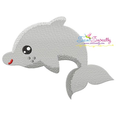 Baby Dolphin Machine Embroidery Design Pattern-1