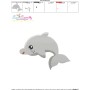 Baby Dolphin Machine Embroidery Design Pattern-3