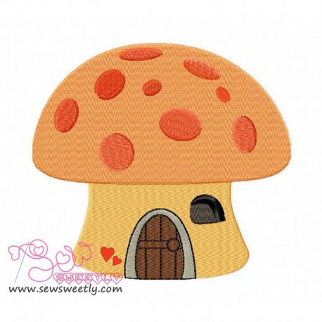 Mushroom House Embroidery Design- 1
