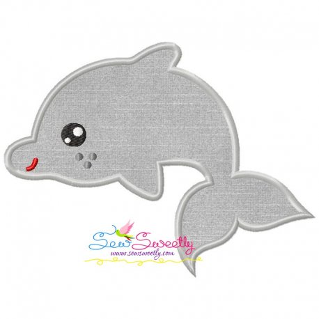 Baby Dolphin Applique Design Pattern-1