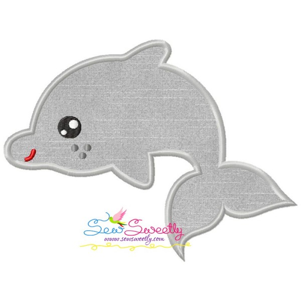 Baby Dolphin Applique Design Pattern-1