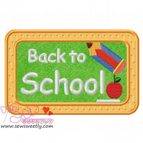 Back To School-3 Applique Design Pattern-1