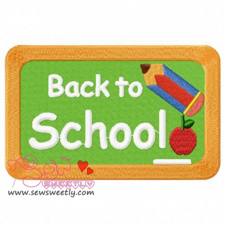 Back To School-3 Embroidery Design Pattern-1