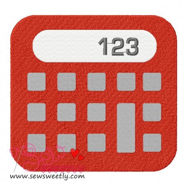 Calculator Embroidery Design Pattern-1