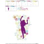 Spring Flowers Dancing Girl-8 Embroidery Design Pattern-3