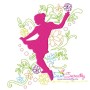 Spring Flowers Dancing Girl-7 Embroidery Design Pattern-1