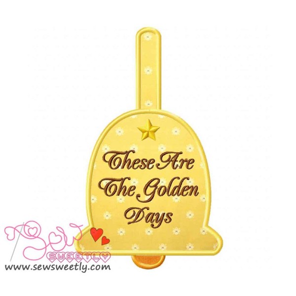 School Bell Applique Design Pattern-1