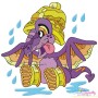 Rainy Baby Dinosaurs Embroidery Design Bundle-10