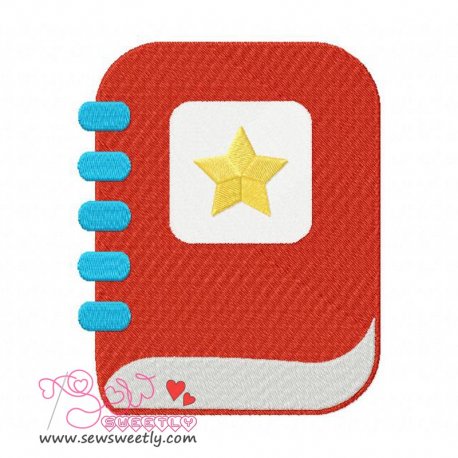 School Diary Embroidery Design Pattern-1