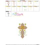 Floral Cross-8 Machine Embroidery Design Pattern-3