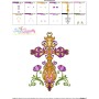 Floral Cross-5 Machine Embroidery Design Pattern-3