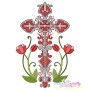 Floral Crosses Machine Embroidery Design Bundle-4