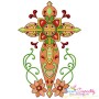Floral Crosses Machine Embroidery Design Bundle-6