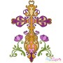 Floral Crosses Machine Embroidery Design Bundle-7
