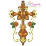 Floral Crosses Machine Embroidery Design Bundle-8