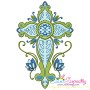 Floral Crosses Machine Embroidery Design Bundle-11