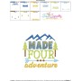 Made Four Adventure 4th Birthday Embroidery Design Pattern-3