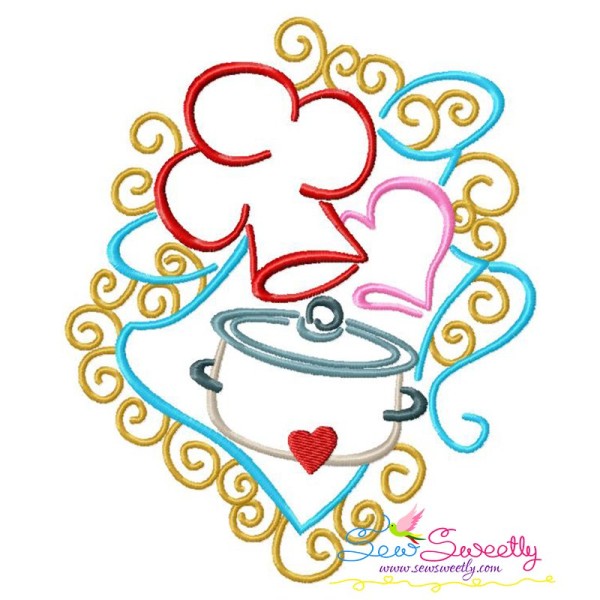 Swirly Kitchen-9 Machine Embroidery Design Pattern-1