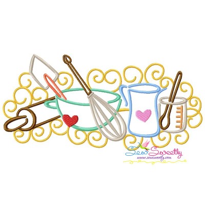 Swirly Kitchen-7 Machine Embroidery Design Pattern-1