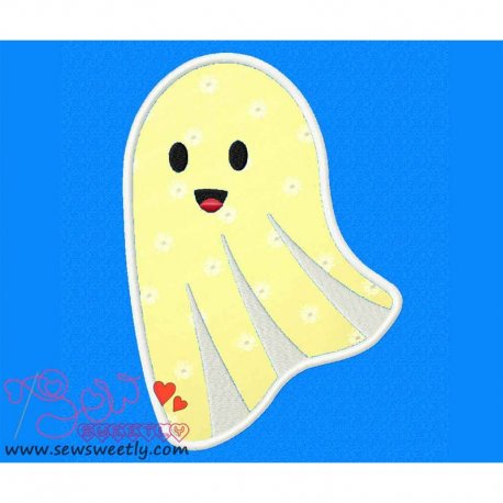 Cute Ghost Applique Design- 1