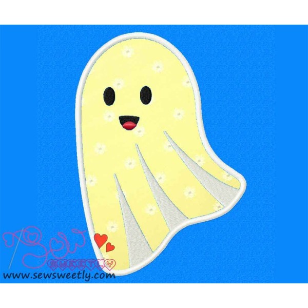 Cute Ghost Applique Design Pattern-1