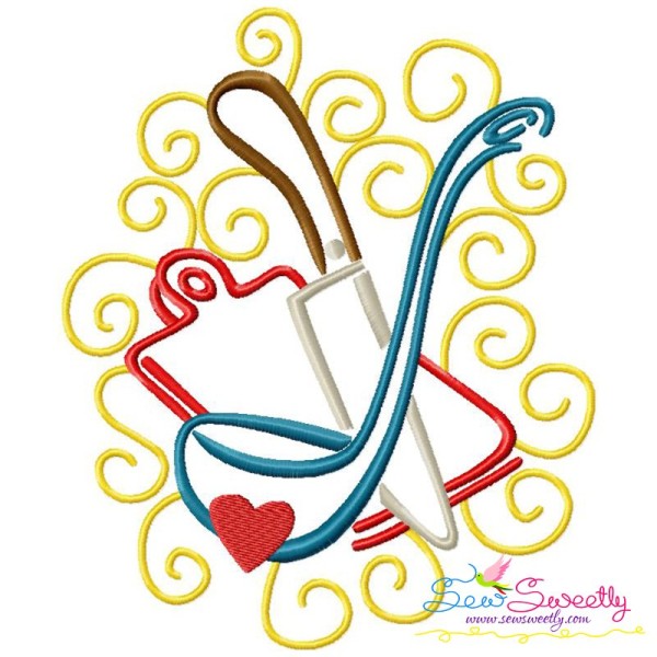 Swirly Kitchen-5 Machine Embroidery Design Pattern-1