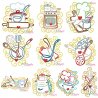 Swirly Kitchen Machine Embroidery Design Pattern Bundle-1