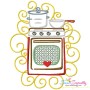 Swirly Kitchen Machine Embroidery Design Bundle-3