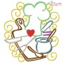 Swirly Kitchen Machine Embroidery Design Bundle-4