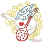 Swirly Kitchen Machine Embroidery Design Bundle-7