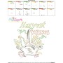 Harvest Wishes Bean/Vintage Stitch Machine Embroidery Design Pattern-3