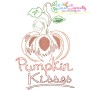 Pumpkin Kisses Bean/Vintage Stitch Machine Embroidery Design Pattern-1