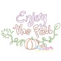Enjoy The Fall Vintage Stitch Embroidery Design Pattern-1