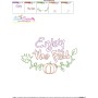 Enjoy The Fall Vintage Stitch Embroidery Design Pattern-3