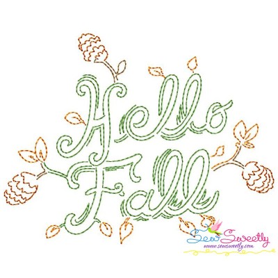 Hello Fall Bean/Vintage Stitch Machine Embroidery Design