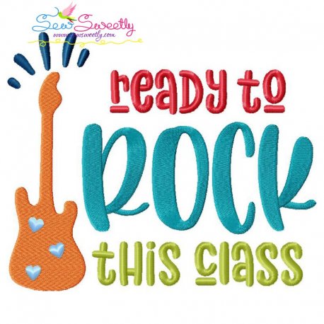Ready to Rock This Class Embroidery Design Pattern