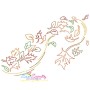 Fall/Autumn Bean/Vintage Stitch Embroidery Design Bundle-9