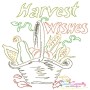Fall/Autumn Bean/Vintage Stitch Embroidery Design Bundle-5