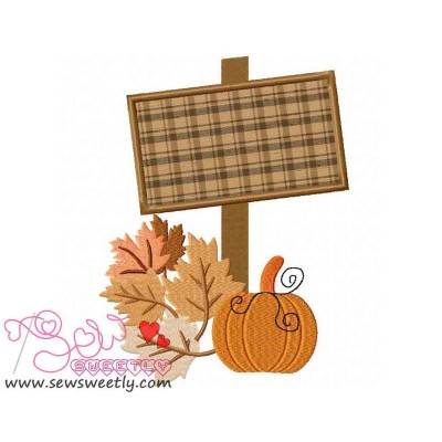 Halloween Sign-2 Applique Design Pattern-1