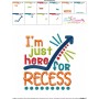 I'm Just Here For Recess Machine Embroidery Design Pattern-3