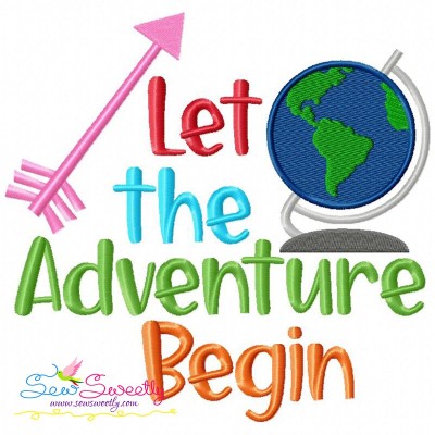 Let the Adventure Begin Machine Embroidery Design Pattern-1